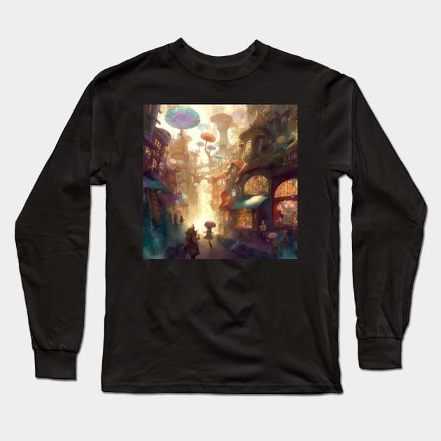 Steampunk London in the World of Fairy Long Sleeve T-Shirt by ForbiddenGeek